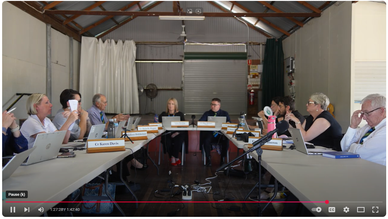 Councillors sitting around table